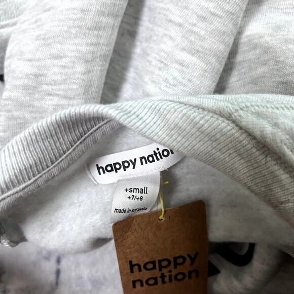 Happy Nation Cropped Sweater Sz Small/ Kids 7-8 - Picture 3 of 5